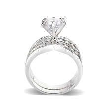 Load image into Gallery viewer, LO5W006- Rhodium Plated Ring with CZ In Clear