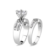 Load image into Gallery viewer, LO5W006- Rhodium Plated Ring with CZ In Clear