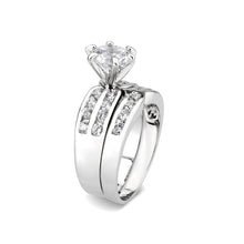 Load image into Gallery viewer, LO5W006- Rhodium Plated Ring with CZ In Clear