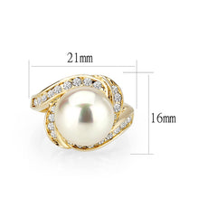 Load image into Gallery viewer, LO5W007- IP Gold Plated Ring with Peral In White