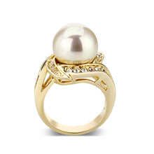 Load image into Gallery viewer, LO5W007- IP Gold Plated Ring with Peral In White