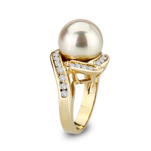 Load image into Gallery viewer, LO5W007- IP Gold Plated Ring with Peral In White
