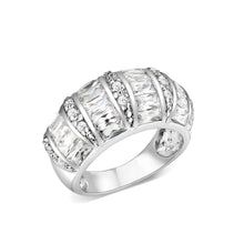 Load image into Gallery viewer, LO5W010- Rhodium Plated Ring with Crystal Glass In Clear