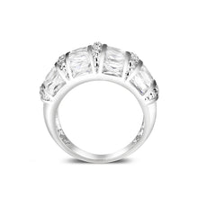 Load image into Gallery viewer, LO5W010- Rhodium Plated Ring with Crystal Glass In Clear