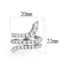 Load image into Gallery viewer, LO5W011- Rhodium Plated Ring with Crystal Glass In Clear