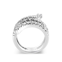Load image into Gallery viewer, LO5W011- Rhodium Plated Ring with Crystal Glass In Clear