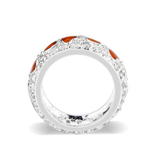 Load image into Gallery viewer, LO5W012- Rhodium Plated Ring with Crystal Glass In Red