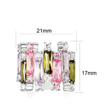 Load image into Gallery viewer, LO5W041- Rhodium Plated Brass Ring with CZ