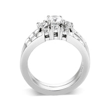 Load image into Gallery viewer, LO5W044- Rhodium Plated Brass Ring with CZ In Clear