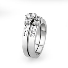 Load image into Gallery viewer, LO5W044- Rhodium Plated Brass Ring with CZ In Clear