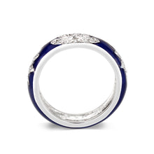Load image into Gallery viewer, LO5W046- Rhodium Plated Brass Ring with Synthetic  In Clear
