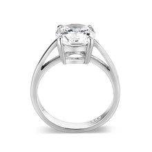 Load image into Gallery viewer, LO5W051- Rhodium Plated Brass Ring with CZ In Clear