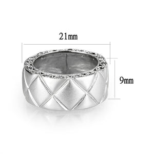 LO5S052- Sterling Silver Ring with Epoxy High Polished( NO Plating)