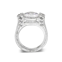 Load image into Gallery viewer, LO5S053- Sterling Silver Ring with CZ In Clear High Polished( NO Plating)