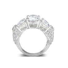 Load image into Gallery viewer, LO5S055- Sterling Silver Ring with CZ In Clear High Polished( NO Plating)