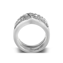 Load image into Gallery viewer, LO5S056- Sterling Silver Ring with CZ In Clear High Polished( NO Plating)