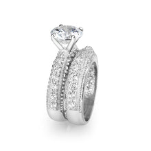 Load image into Gallery viewer, LO5S058- Sterling Silver Ring with CZ In Clear High Polished( NO Plating)