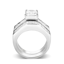 Load image into Gallery viewer, LO5S059- Sterling Silver Ring with CZ In Clear High Polished( NO Plating)