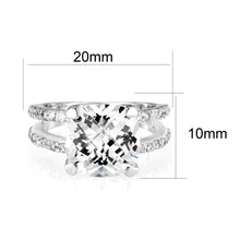 Load image into Gallery viewer, LO5S060- Sterling Silver Ring with CZ In Clear High Polished( NO Plating)