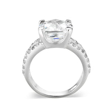 Load image into Gallery viewer, LO5S060- Sterling Silver Ring with CZ In Clear High Polished( NO Plating)