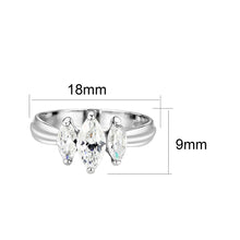 Load image into Gallery viewer, LO5S061- Sterling Silver Ring with CZ In Clear High Polished( NO Plating)