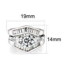 Load image into Gallery viewer, LO5W062- Rhodium Plated Brass Ring with CZ In Clear