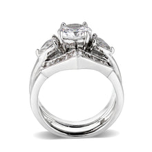Load image into Gallery viewer, LO5W062- Rhodium Plated Brass Ring with CZ In Clear