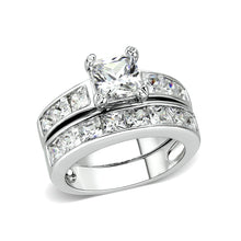 Load image into Gallery viewer, LO5W063- Rhodium Plated Brass Ring with CZ In Clear