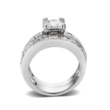 Load image into Gallery viewer, LO5W063- Rhodium Plated Brass Ring with CZ In Clear