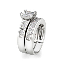Load image into Gallery viewer, LO5W063- Rhodium Plated Brass Ring with CZ In Clear