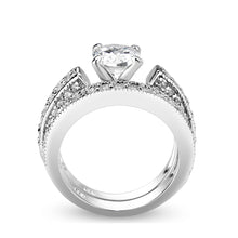 Load image into Gallery viewer, LO5S075- Sterling Silver Ring with CZ In Clear High Polished( NO Plating)