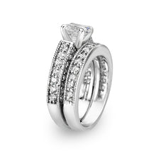 Load image into Gallery viewer, LO5S075- Sterling Silver Ring with CZ In Clear High Polished( NO Plating)