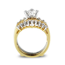Load image into Gallery viewer, LO5S079- Sterling Silver Ring with CZ In Clear Two-Tone