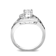 Load image into Gallery viewer, LO5S080- Sterling Silver Ring with CZ In Clear High Polished( No Plating)