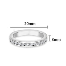 Load image into Gallery viewer, LO5S081- Sterling Silver Ring with CZ In Clear High Polished( NO Plating)