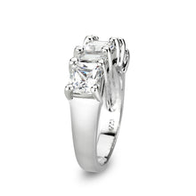 Load image into Gallery viewer, LO5S082- Sterling Silver Ring with CZ In Clear High Polished( NO Plating)