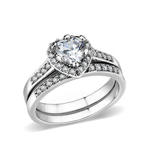 Load image into Gallery viewer, LO5W095- Rhodium  Plated Brass Ring with CZ In Clear