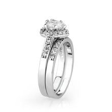 Load image into Gallery viewer, LO5W095- Rhodium  Plated Brass Ring with CZ In Clear