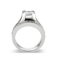 Load image into Gallery viewer, LO5W096- Rhodium Plated Brass Ring with CZ In Clear