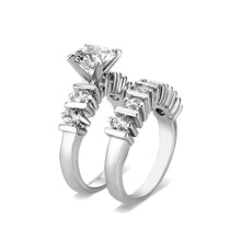 Load image into Gallery viewer, LO5W098- Rhodium Plated Brass Ring with CZ In Clear