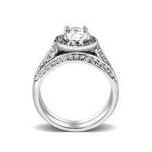 Load image into Gallery viewer, LO5W099- Rhodium Plated Brass Ring with CZ In Clear