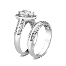 Load image into Gallery viewer, LO5W099- Rhodium Plated Brass Ring with CZ In Clear