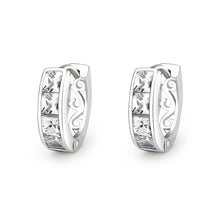Load image into Gallery viewer, LO5S107 - Sterling Silver Earrings with AAA Grade CZ  in Clear