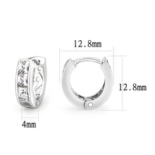 Load image into Gallery viewer, LO5S107 - Sterling Silver Earrings with AAA Grade CZ  in Clear