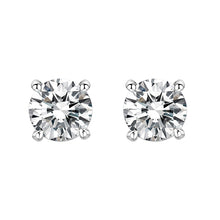 Load image into Gallery viewer, LO5W108 - Rhodium Brass Earrings with AAA Grade CZ  in Clear