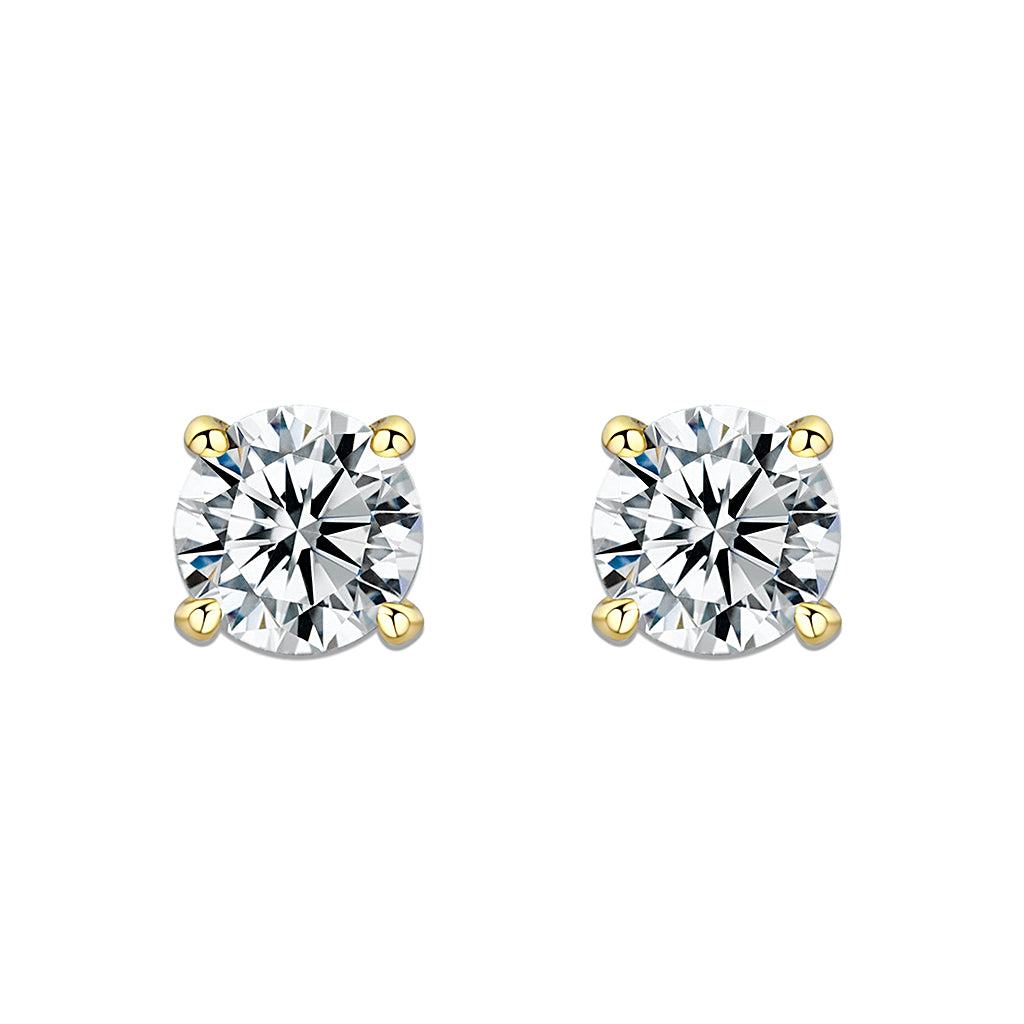 LO5W110 - Rhodium Brass Earrings with AAA Grade CZ  in Clear