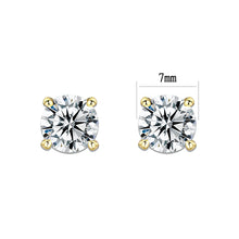 Load image into Gallery viewer, LO5W110 - Rhodium Brass Earrings with AAA Grade CZ  in Clear