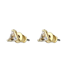 Load image into Gallery viewer, LO5W111 - Gold Plated Brass Earrings with AAA Grade CZ  in Clear