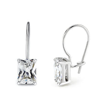 Load image into Gallery viewer, LO5S123 - Sterling Silver  Earrings With  CZ Clear In High Polished( No Plated)