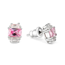 Load image into Gallery viewer, LO5S124 - Sterling Silver  Earrings With  CZ Pink In High Polished( No Plated)